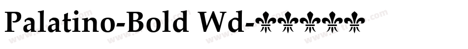 Palatino-Bold Wd字体转换